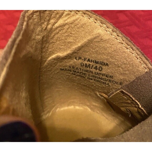 Lucky Brand "Fahmida" Tan  Suede Ankle Bootie Size 9 M - Picture 7 of 7